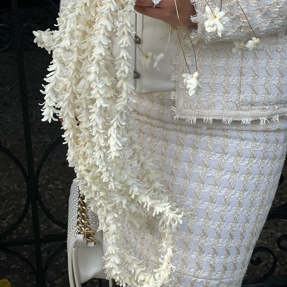 Chanel Ivory Tweed Skirt